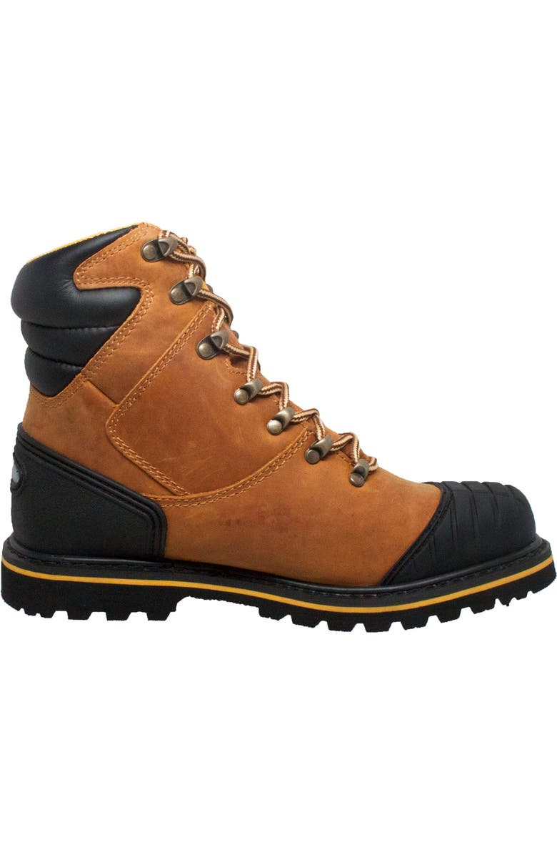 AdTec 7" Steel Toe Work Boots, Alternate, color, Tumble Brown