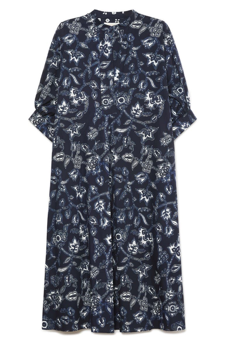 Floral Print Maxi Dress, Alternate, color, NAVY