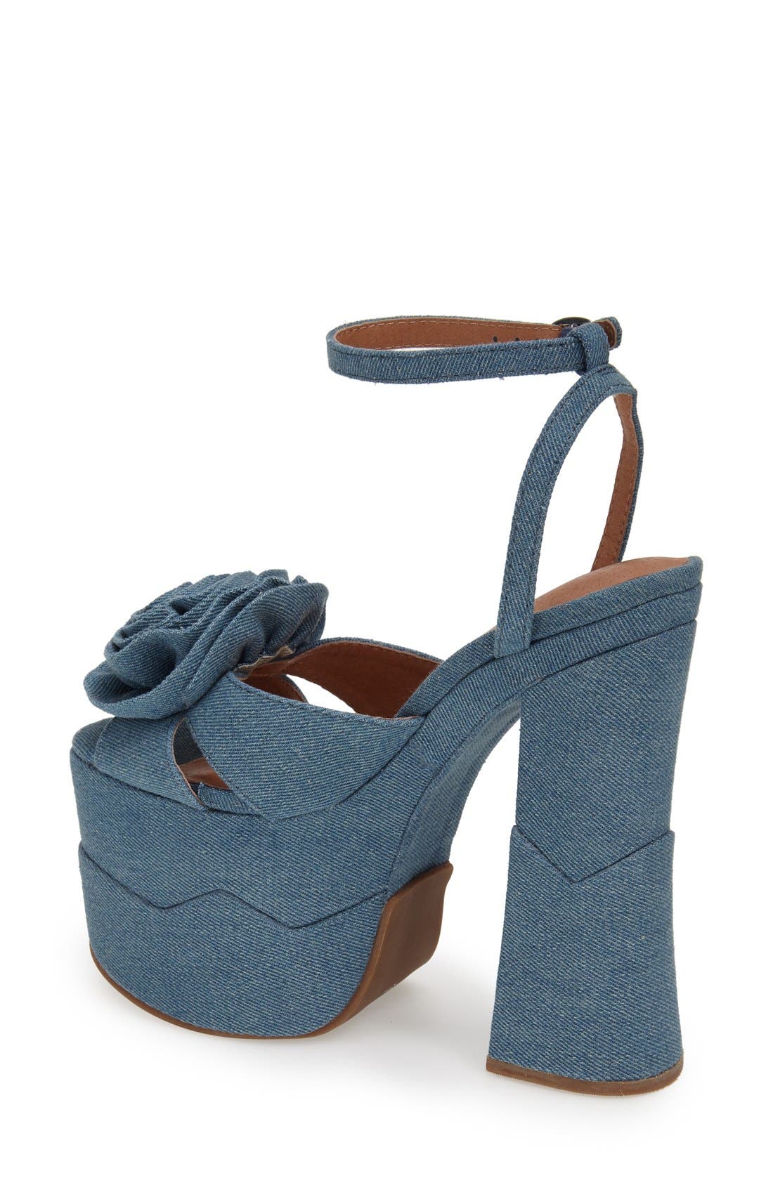 'Rosanna' Platform Sandal, Alternate, color, BLUE DENIM