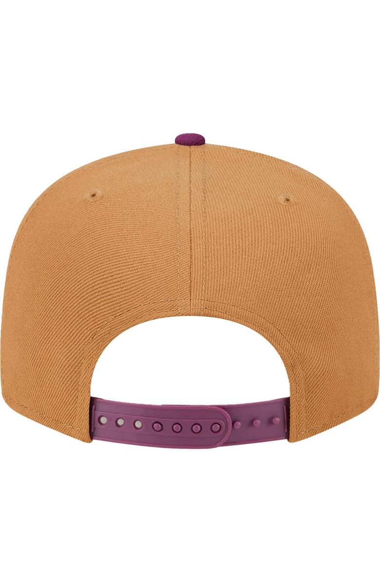 New Era Men's New Era Brown/Purple Los Angeles Dodgers Color Pack Two-Tone 9FIFTY Snapback Hat, Alternate, color, Brown
