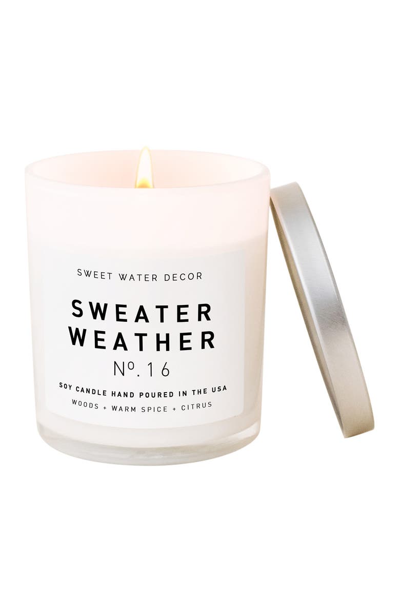SWEET WATER DECOR Sweater Weather 11 oz. Soy Jar Candle - Set of 2, Main, color, 