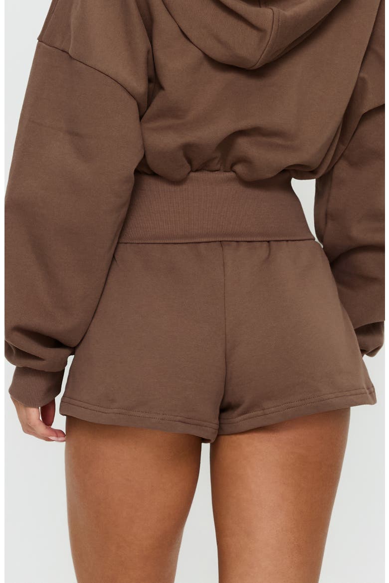 Daybreak Rib Waist Shorts, Alternate, color, COCOA
