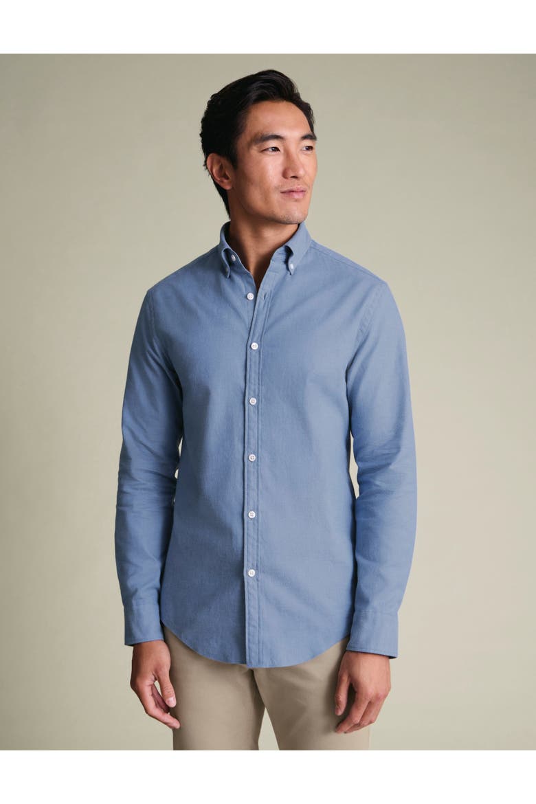 Brushed Flannel Shirt, Alternate, color, Denim Blue