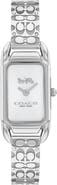 COACH Cadie Crystal Rectangular Bracelet Watch, 17.5mm x 28.5mm