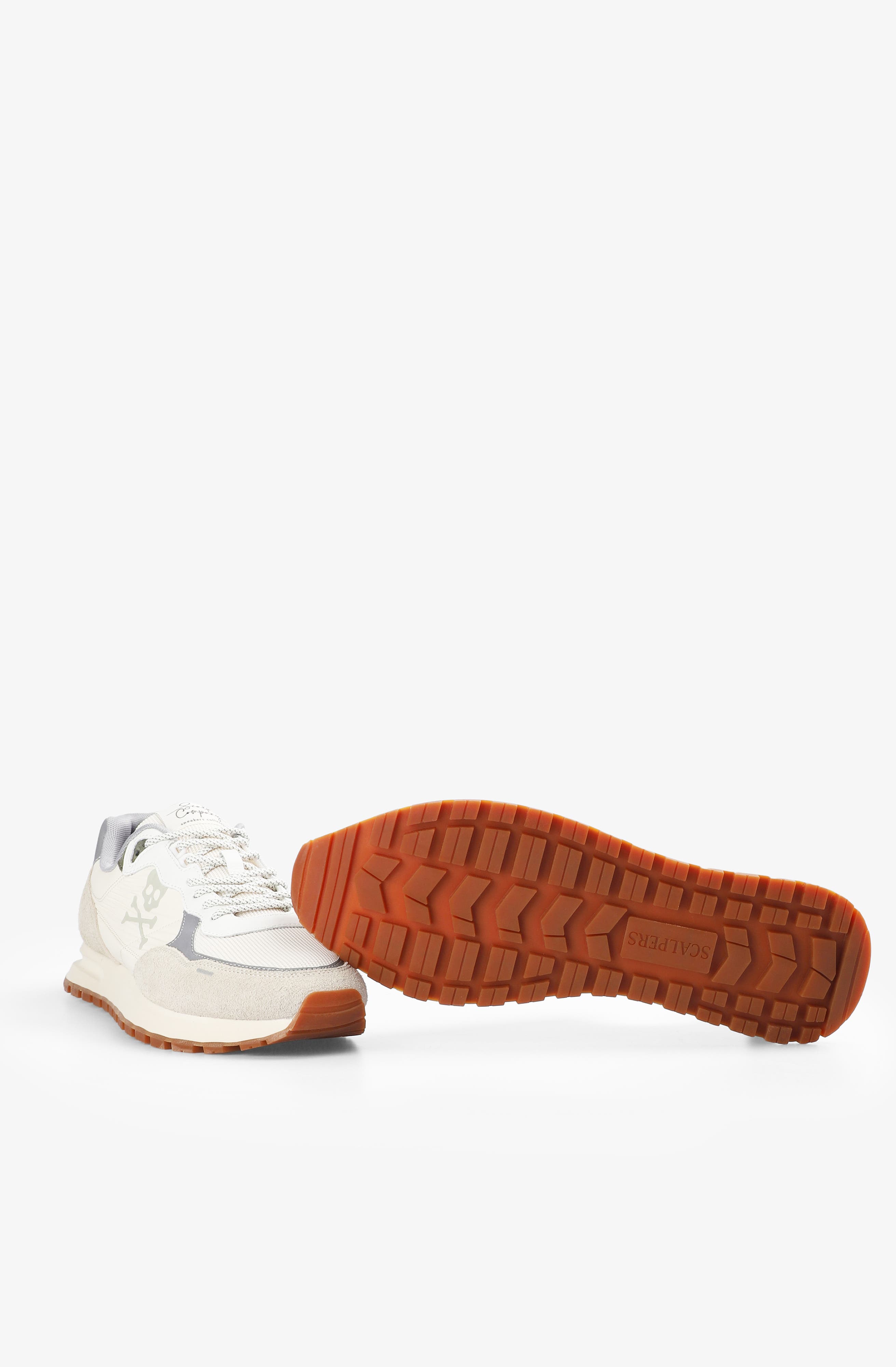 Suede Skull Contrast Sneakers, Alternate, color, Cream