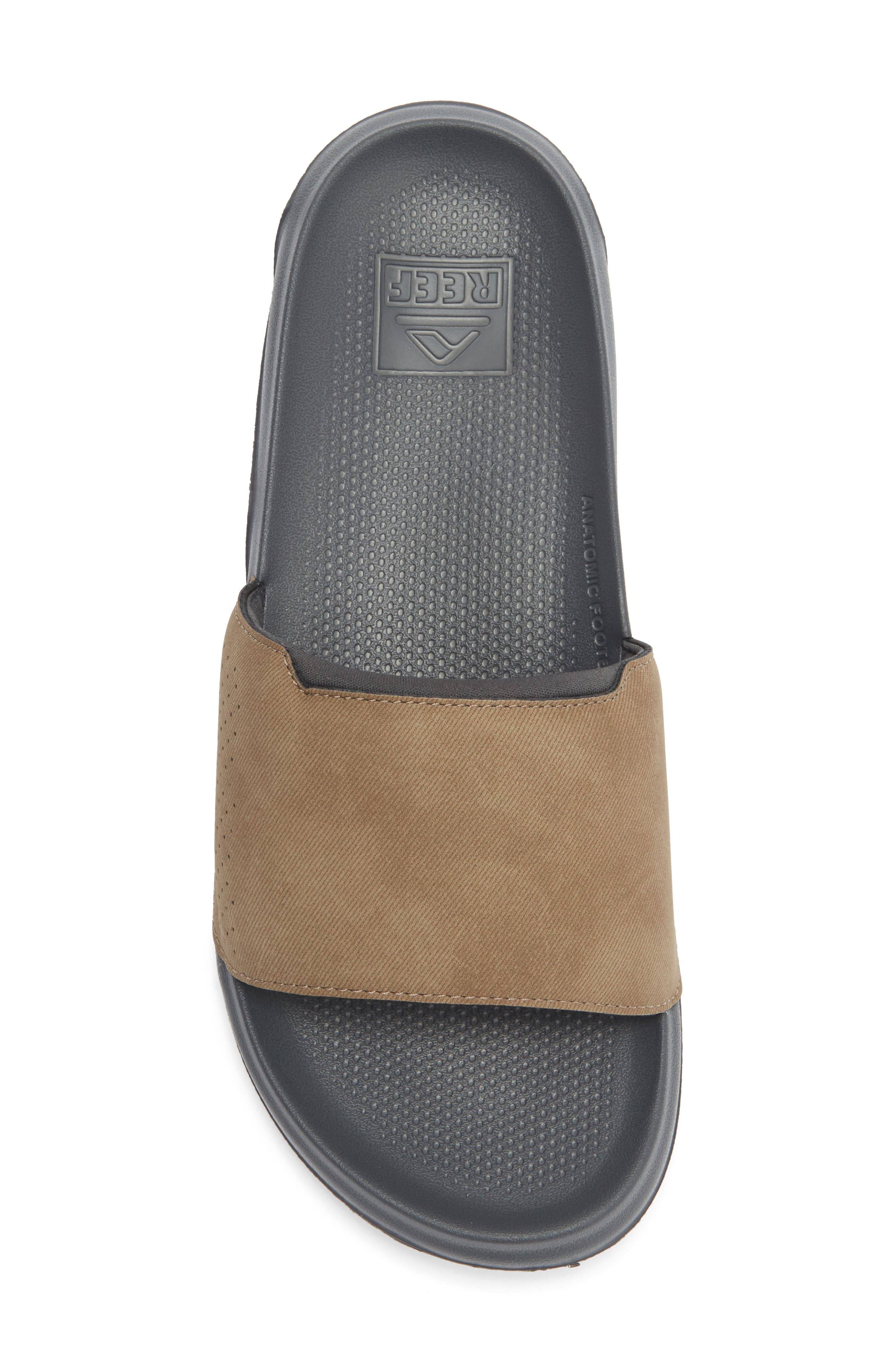 Reef Tailslide Slide Sandal, Alternate, color, Grey/ Tan