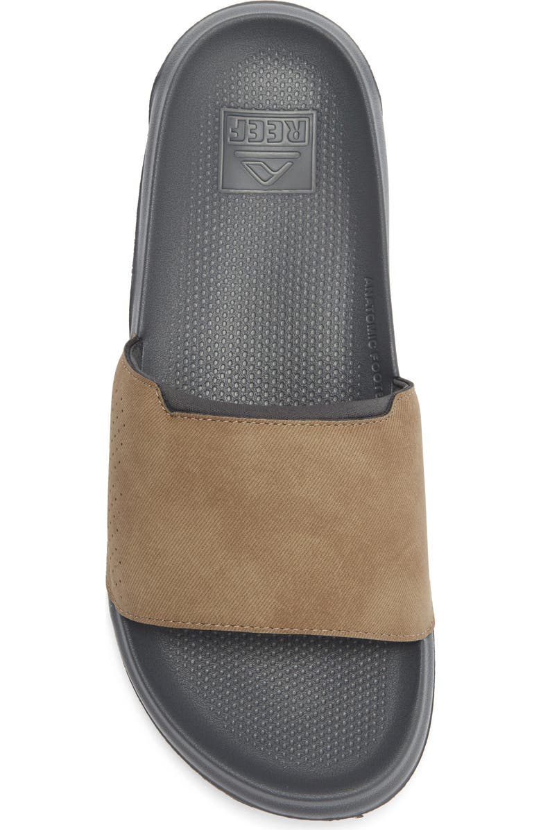 Reef Tailslide Slide Sandal, Alternate, color, Grey/ Tan