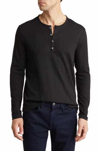 John Varvatos Waffle Stitch Long Sleeve Henley