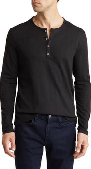 John Varvatos Waffle Stitch Long Sleeve Henley