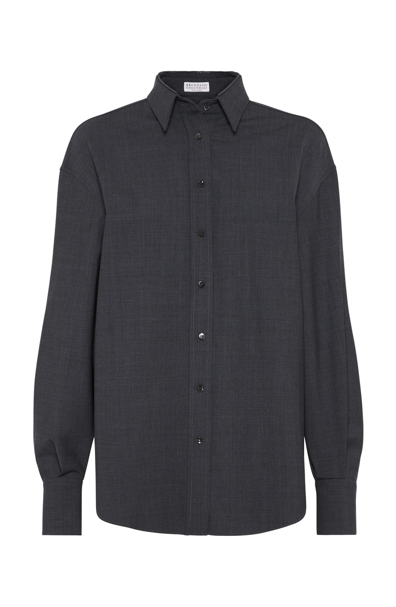 Brunello Cucinelli Tropical Luxury Wool shirt, Main, color,