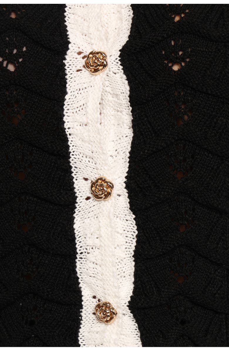 Petal & Pup Madalyn Knit Cardigan & Miniskirt Set, Alternate, color, Black