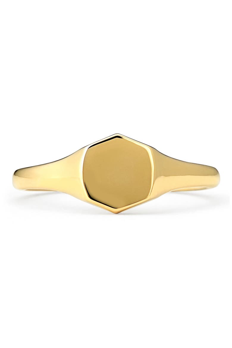 Davis Signet Ring, Alternate, color, 18K GOLD VERMEIL