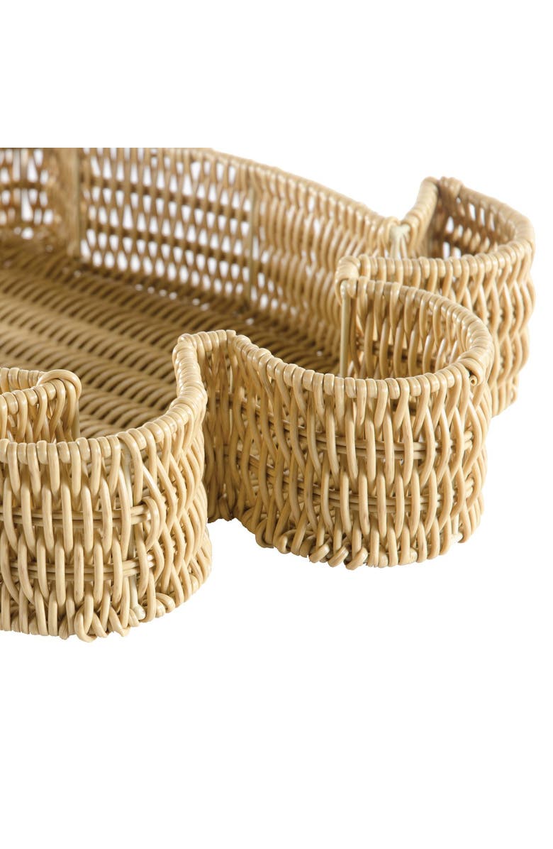 Kaplan Early Learning Company Turtle Washable Wicker Basket, Alternate, color, Brown