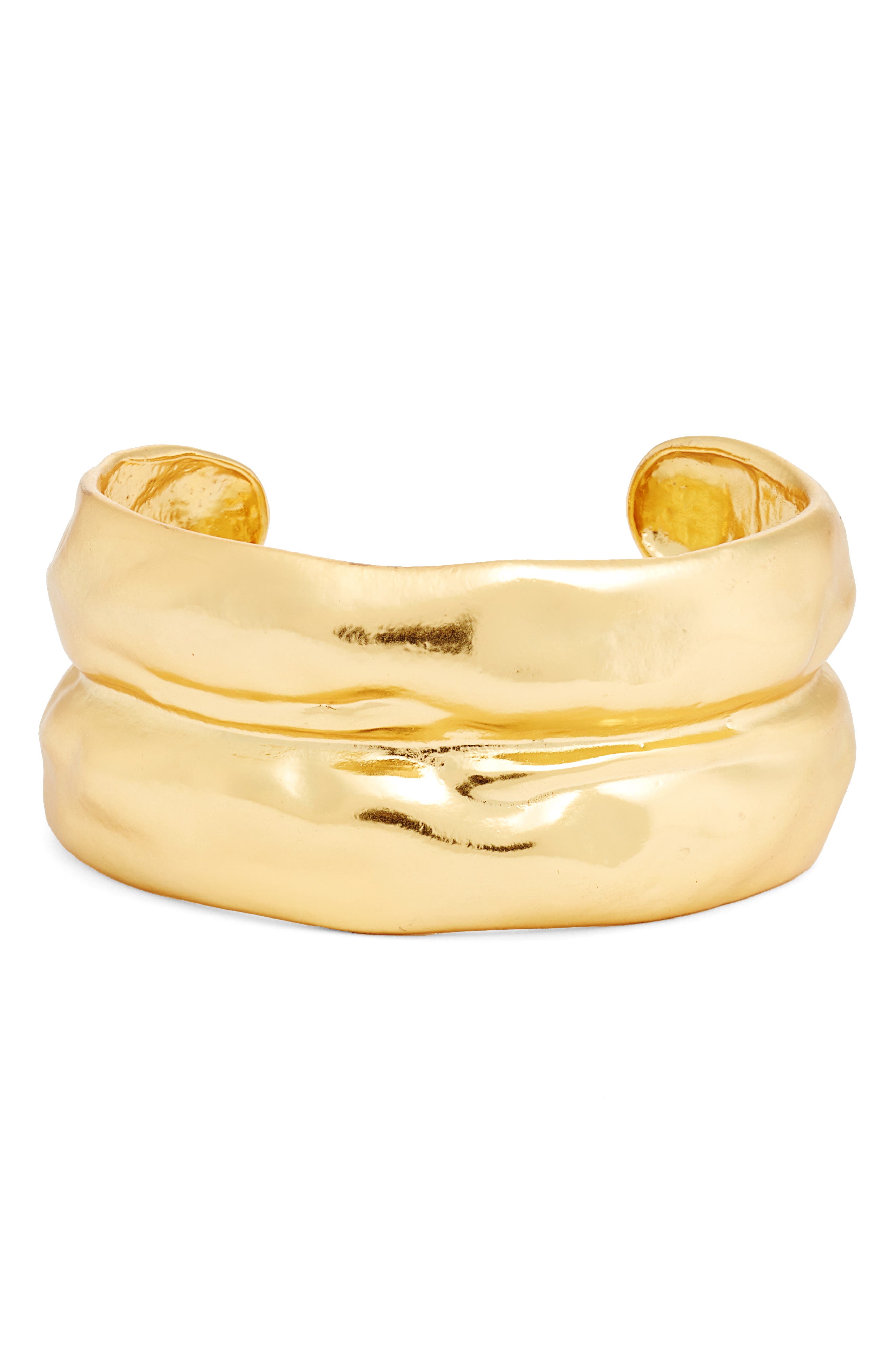 Karine Sultan Bubble Textured Cuff Bracelet In Gold