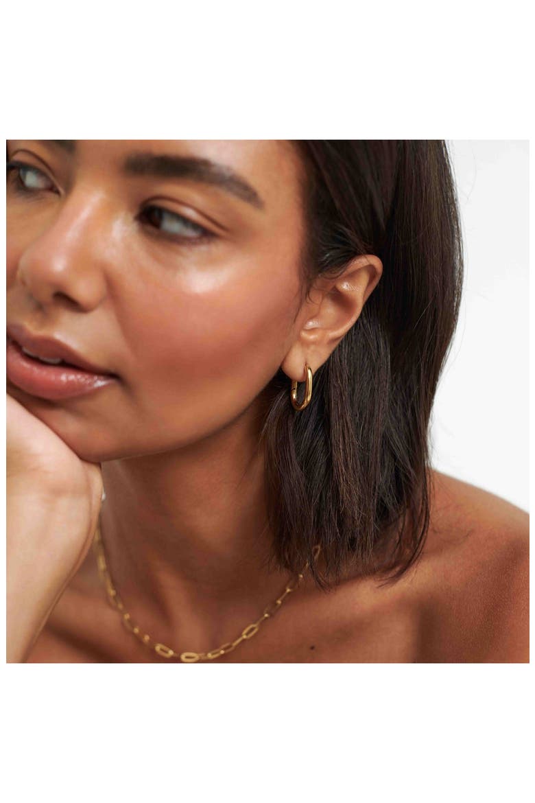 Oval Hoop Earrings, Alternate, color, GOLD