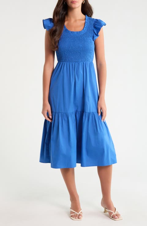 Ingrid Smocked Tiered Cotton Maxi Dress