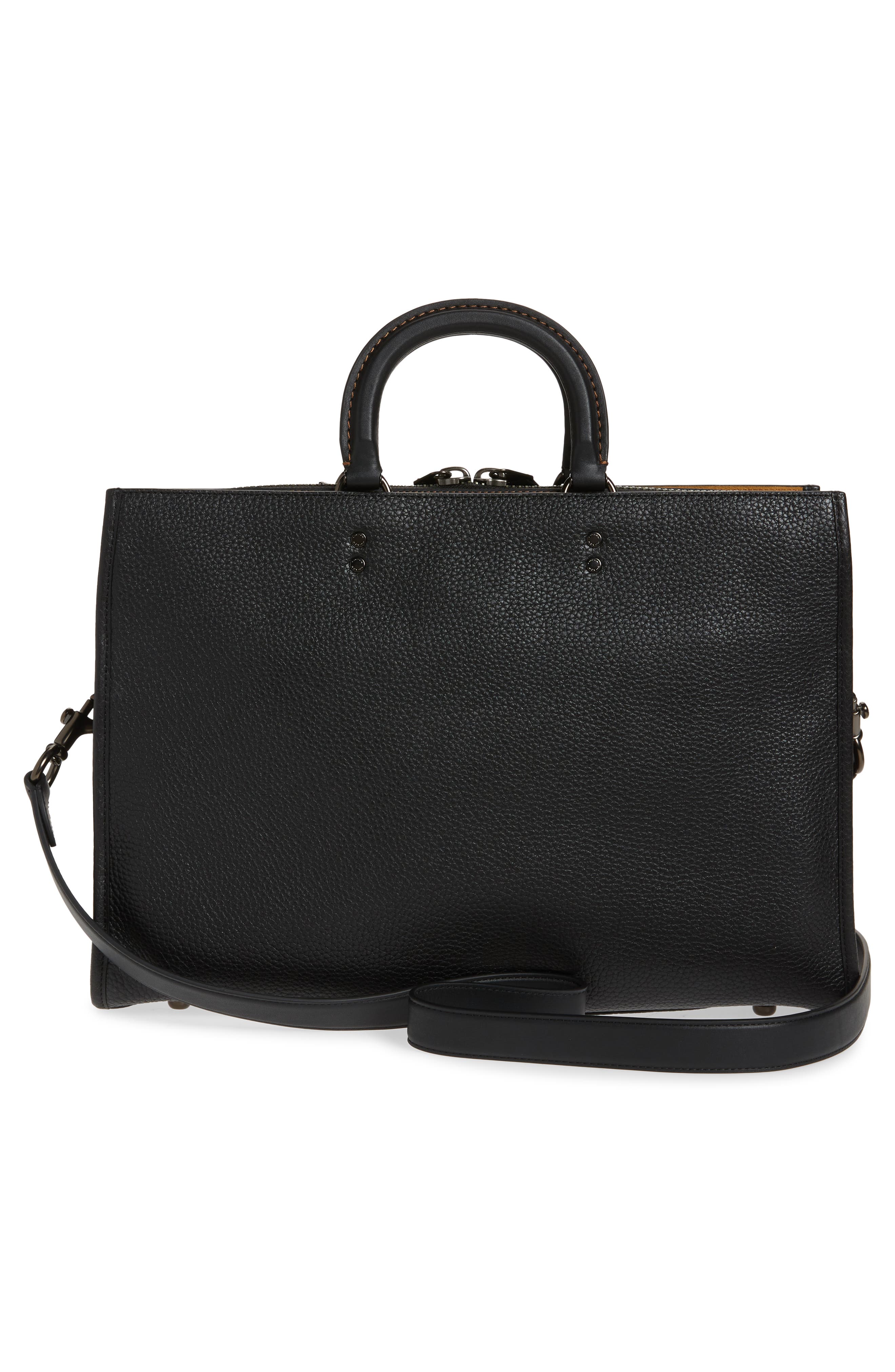 COACH Rogue Leather Briefcase, Alternate, color, 