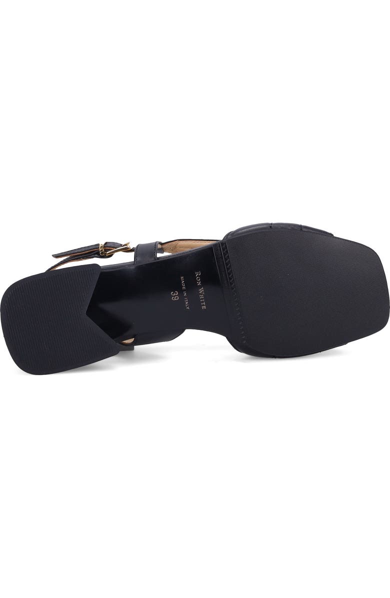 Ron White Blair Slingback Leather Sandal, Alternate, color, Onyx