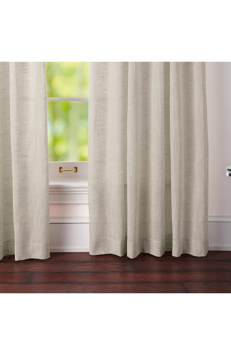 DKNY Set of 2 Classic Sheer Jute Tab Curtain Panels, Alternate, color,