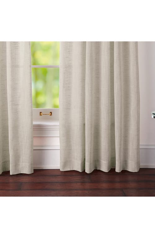 Dkny Set Of 2 Classic Sheer Jute Tab Curtain Panels In Linen