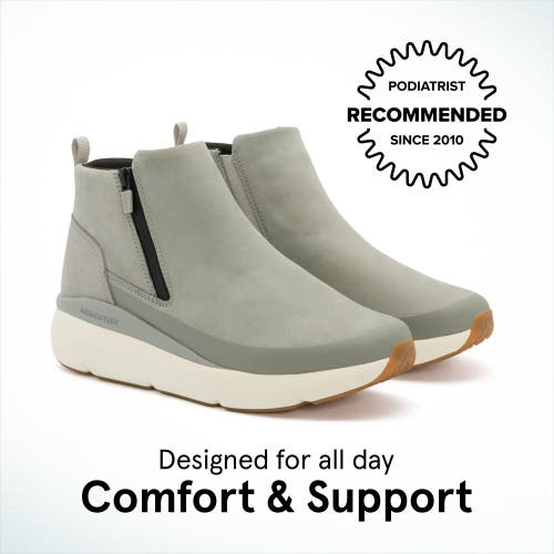 Abeo Mxv Shift Zip Bootie In Grey Nubuck - Regular