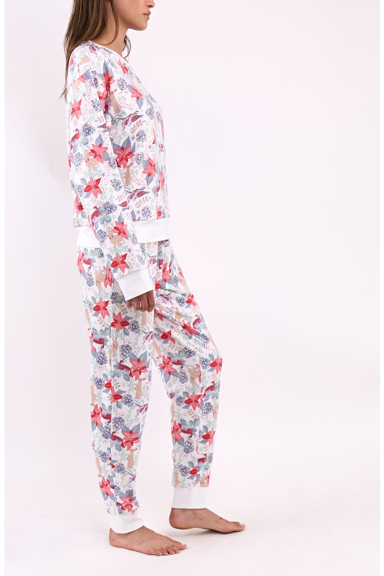 Cozy Crewneck Pajamas, Alternate, color, IVORY