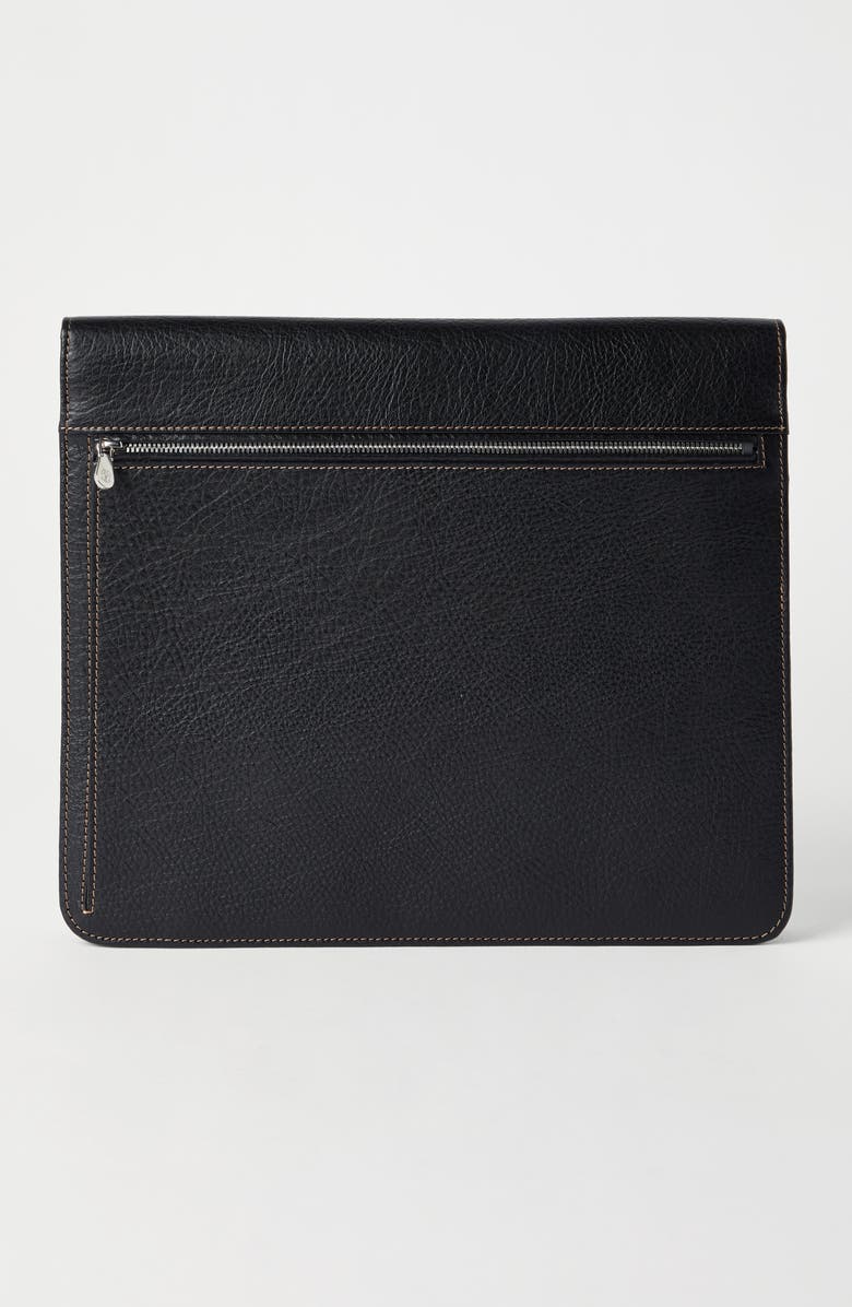 Brunello Cucinelli Calfskin portfolio, Alternate, color, Black