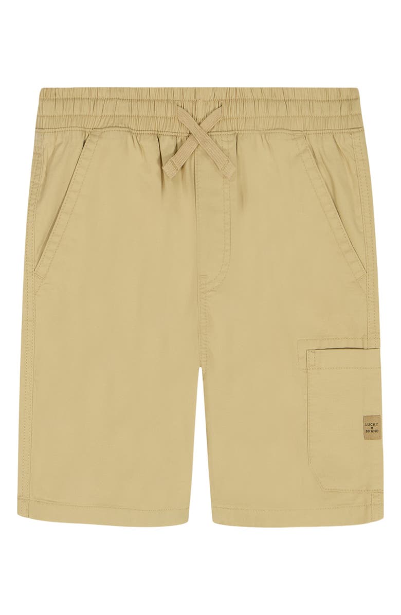 Lucky Brand Kids' Pull-On Cargo Shorts, Main, color, Safari