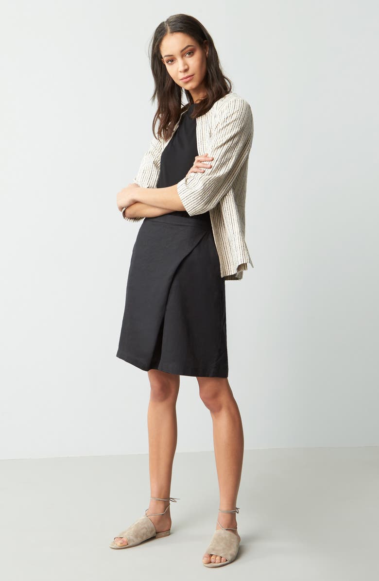 Eileen Fisher Bateau Neck Tunic Top, Main, color, 