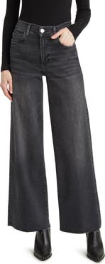 FRAME Le Slim Palazzo Raw Hem High Waist Wide Leg Jeans