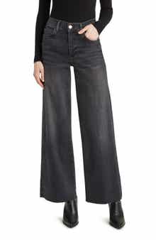 FRAME Le Slim Palazzo Raw Hem High Waist Wide Leg Jeans