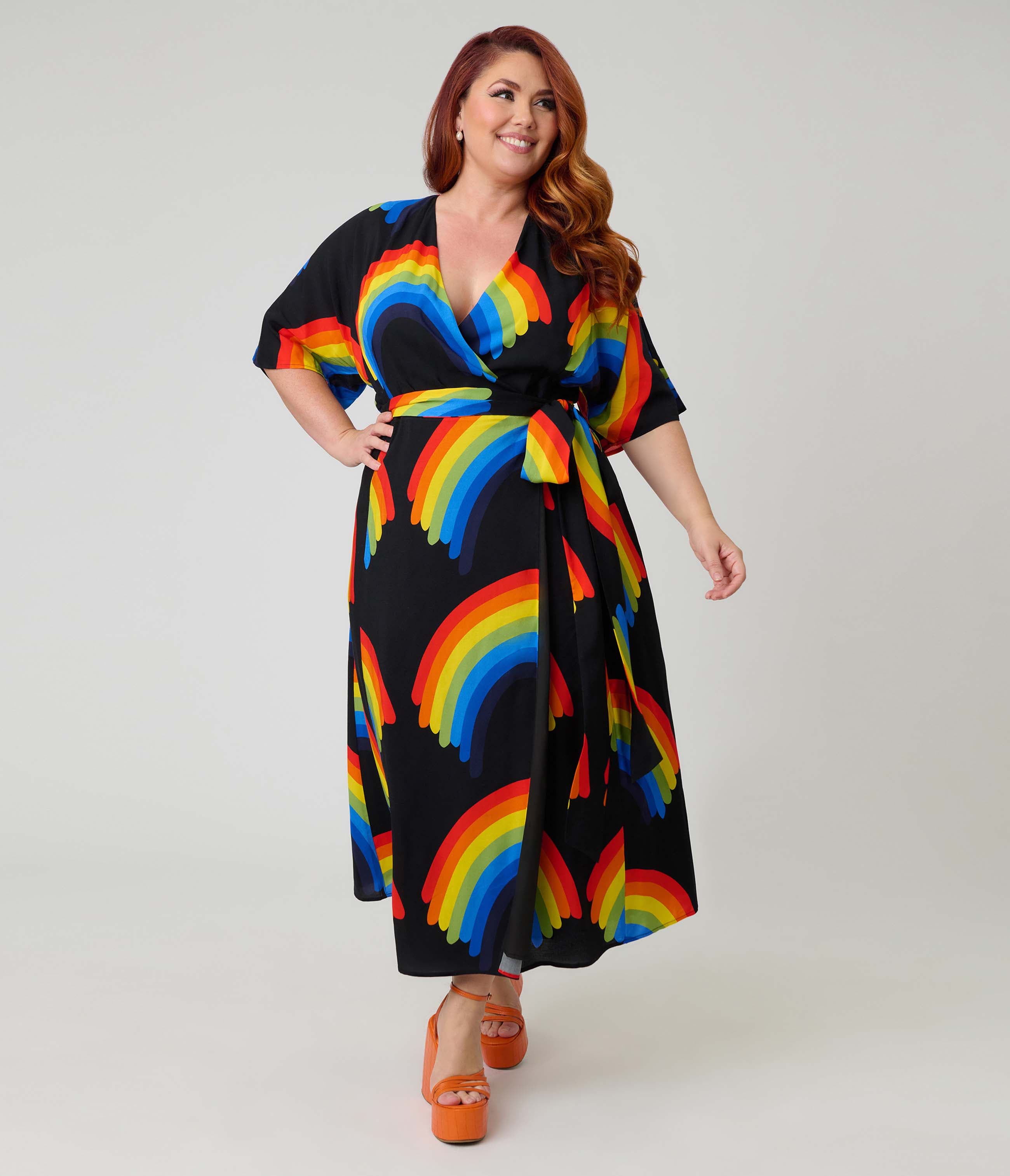 selected Black w/ Rainbow Print