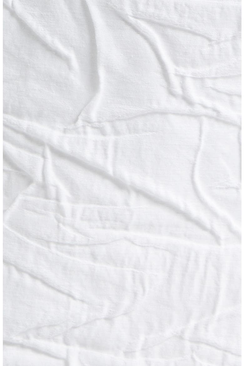 Crinkled Cotton Blend Midi Skirt, Alternate, color, WHITE