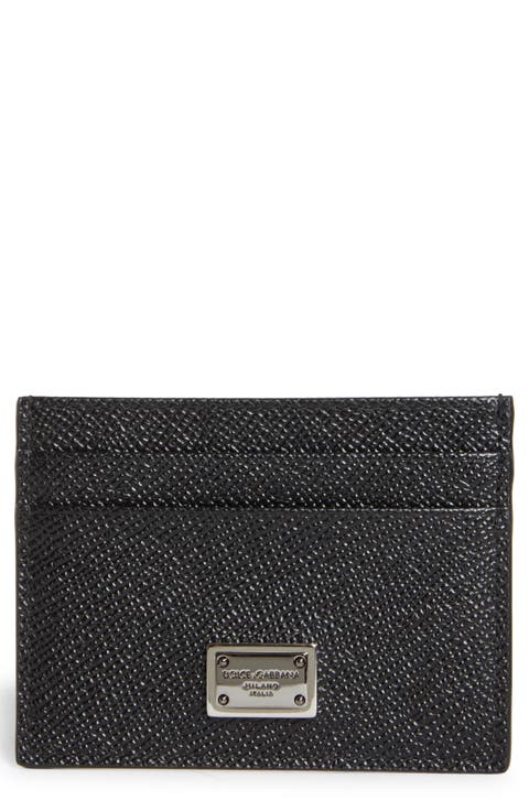 Dolce&Gabbana Logo Plaque Leather Card Case | Nordstrom