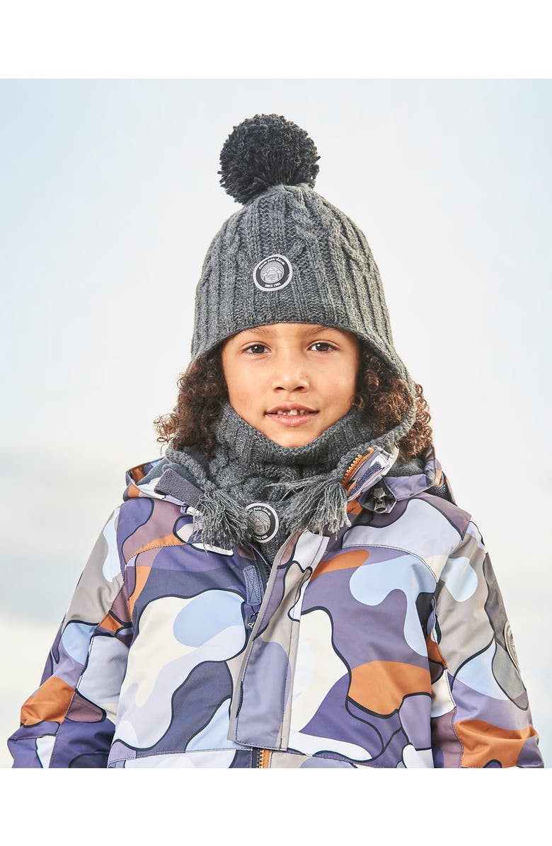 Deux par Deux Kids Unisex Peruvian Knit Hat Dark Gray, Alternate, color,