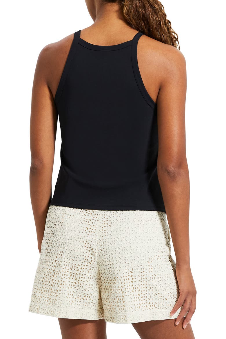 High Neck Crop Camisole, Alternate, color, BLACK
