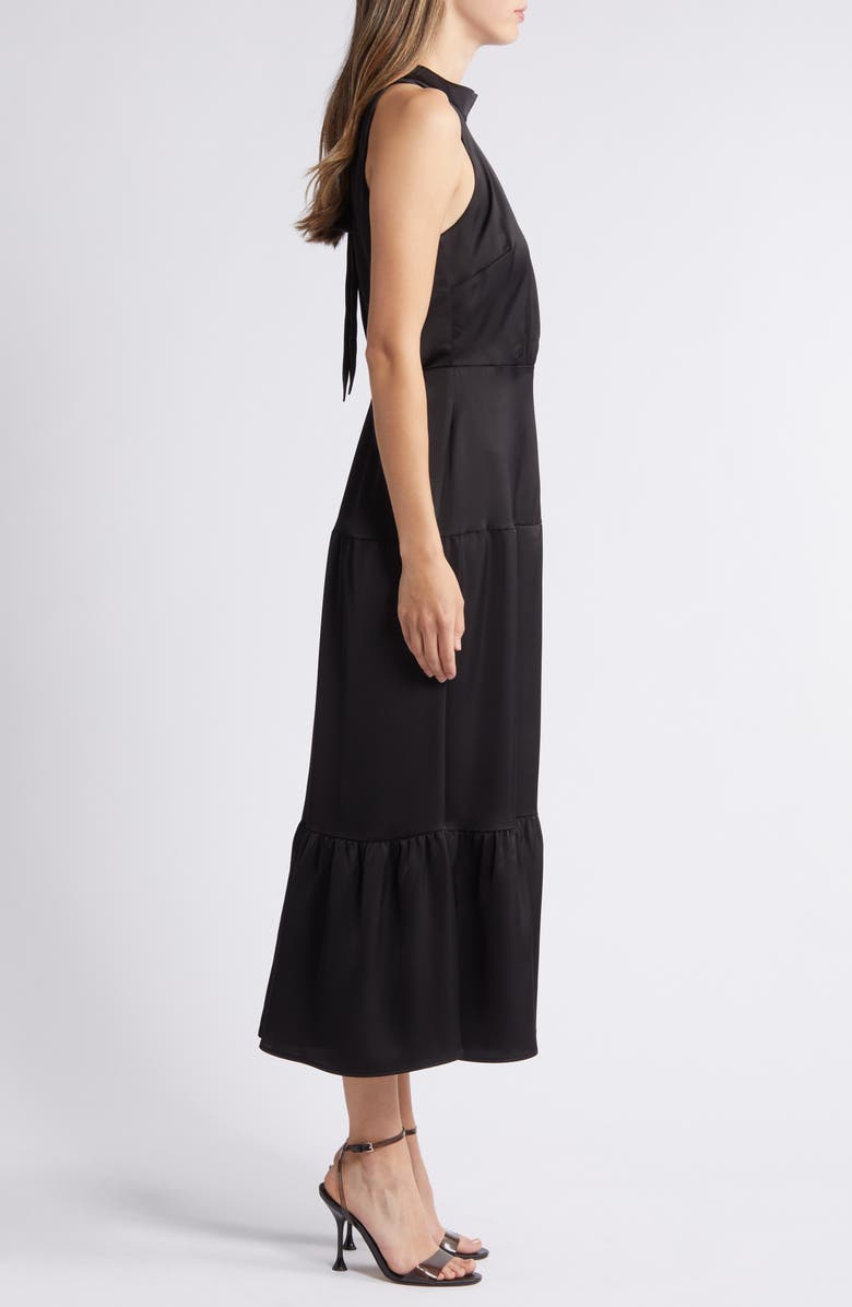 Sam Edelman High Neck Sleeveless Satin Dress, Alternate, color,