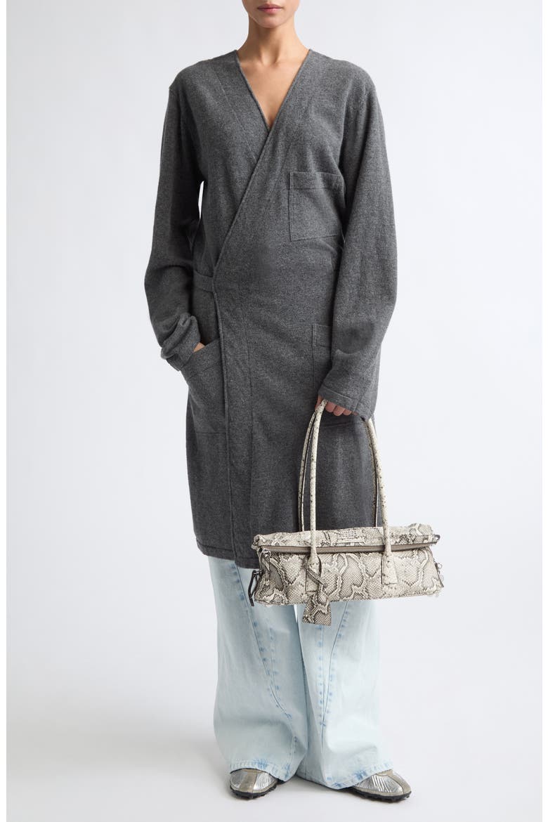 Virgin Wool Wrap Cardigan, Alternate, color, MEDIUM GREY