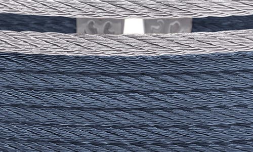 Alor ® Stacked Cable Cuff Bracelet In Navy/grey