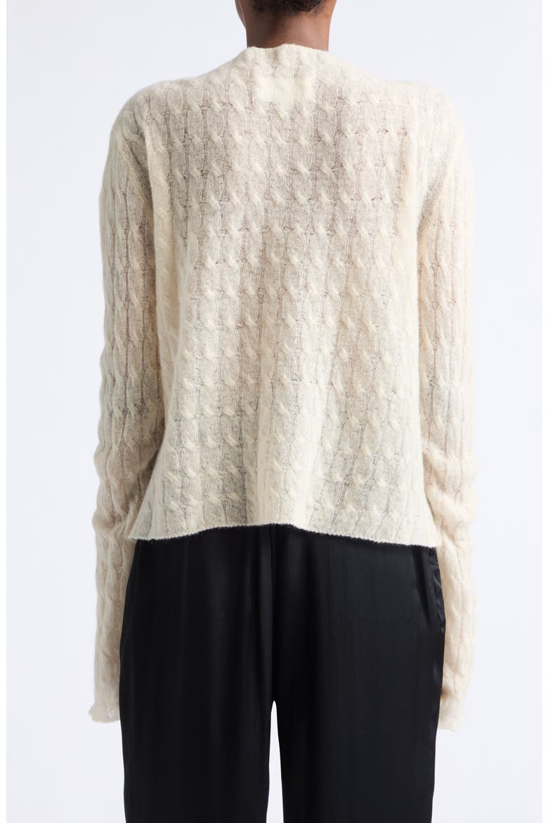 Thin Virgin Wool & Cashmere Sweater, Alternate, color, ECRU