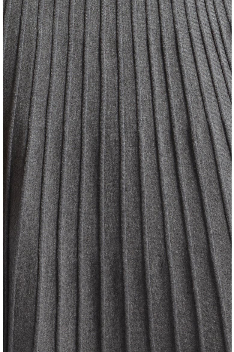 Elthea Belted Pleated Midi Dress, Alternate, color, CHARCOAL HEATHER GREY