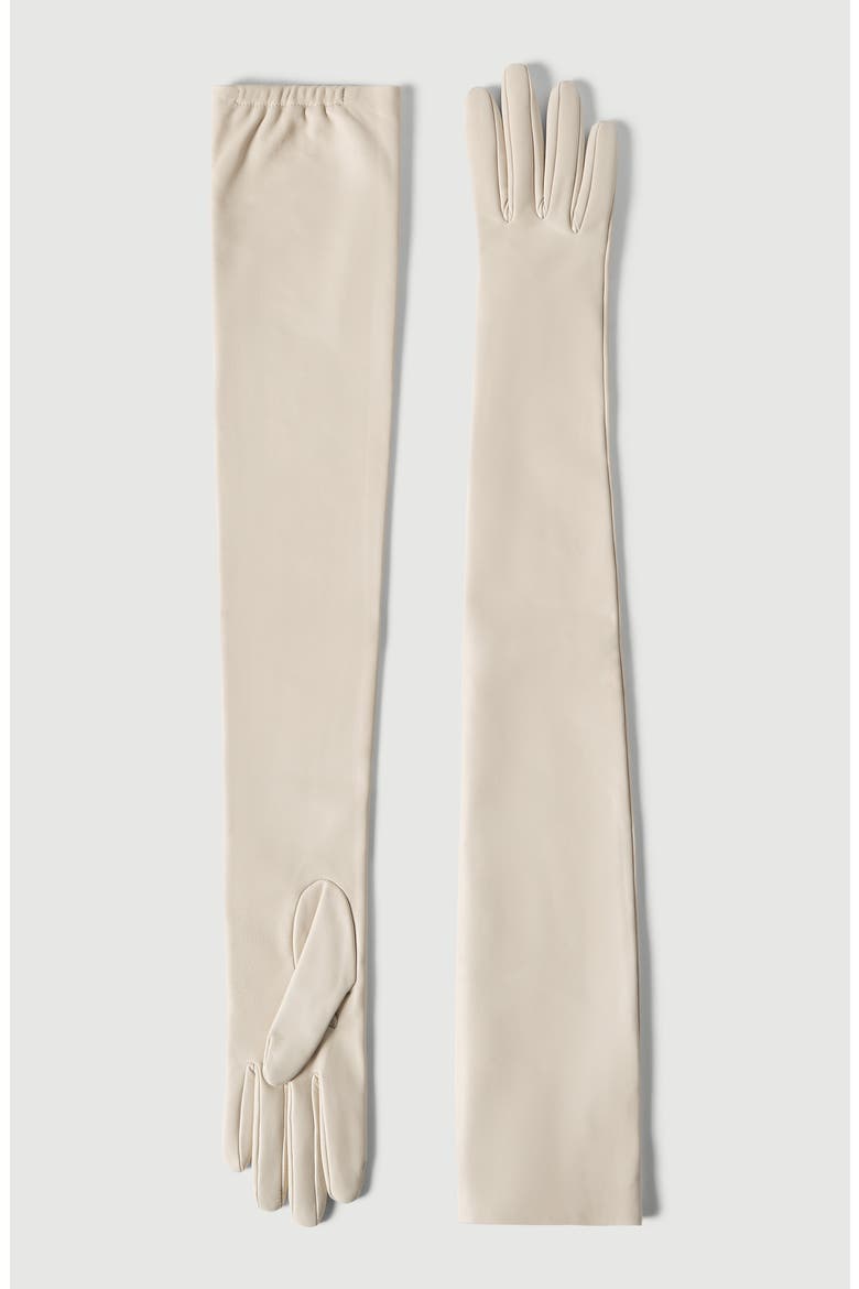 Nappa leather long gloves, Main, color, White