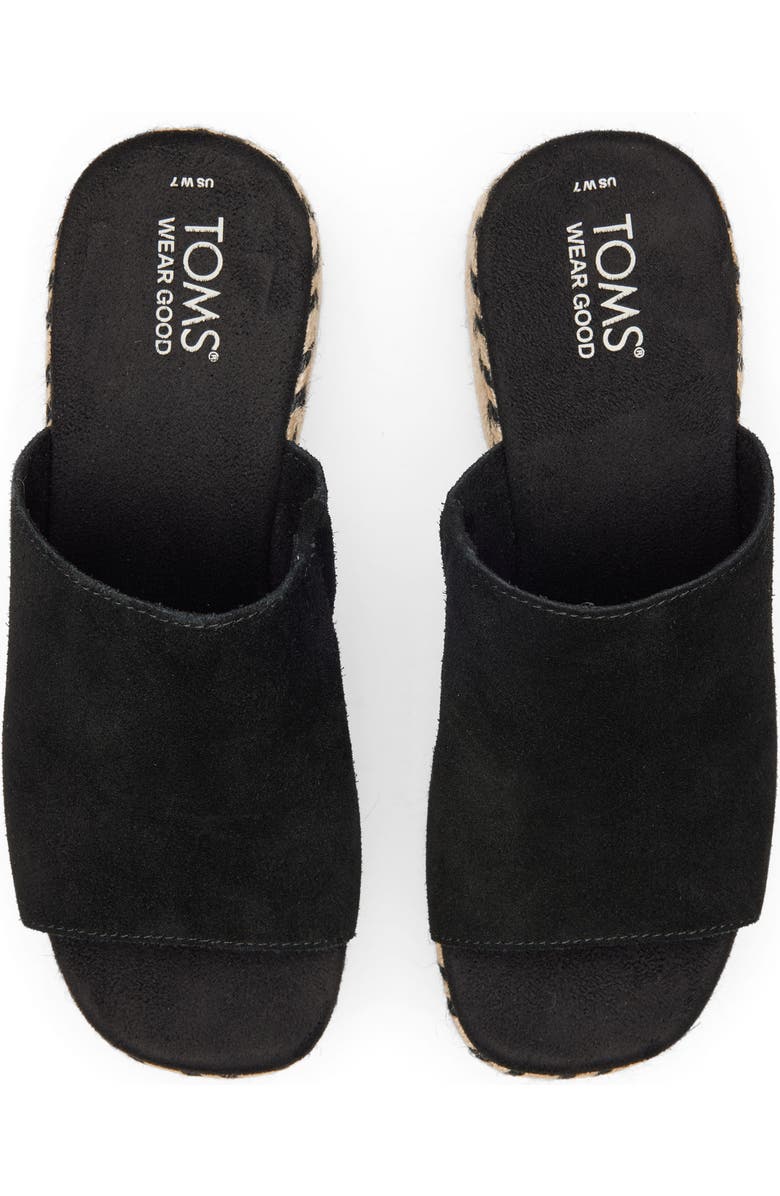TOMS Lailam Espadrille Platform Slide Sandal, Alternate, color,