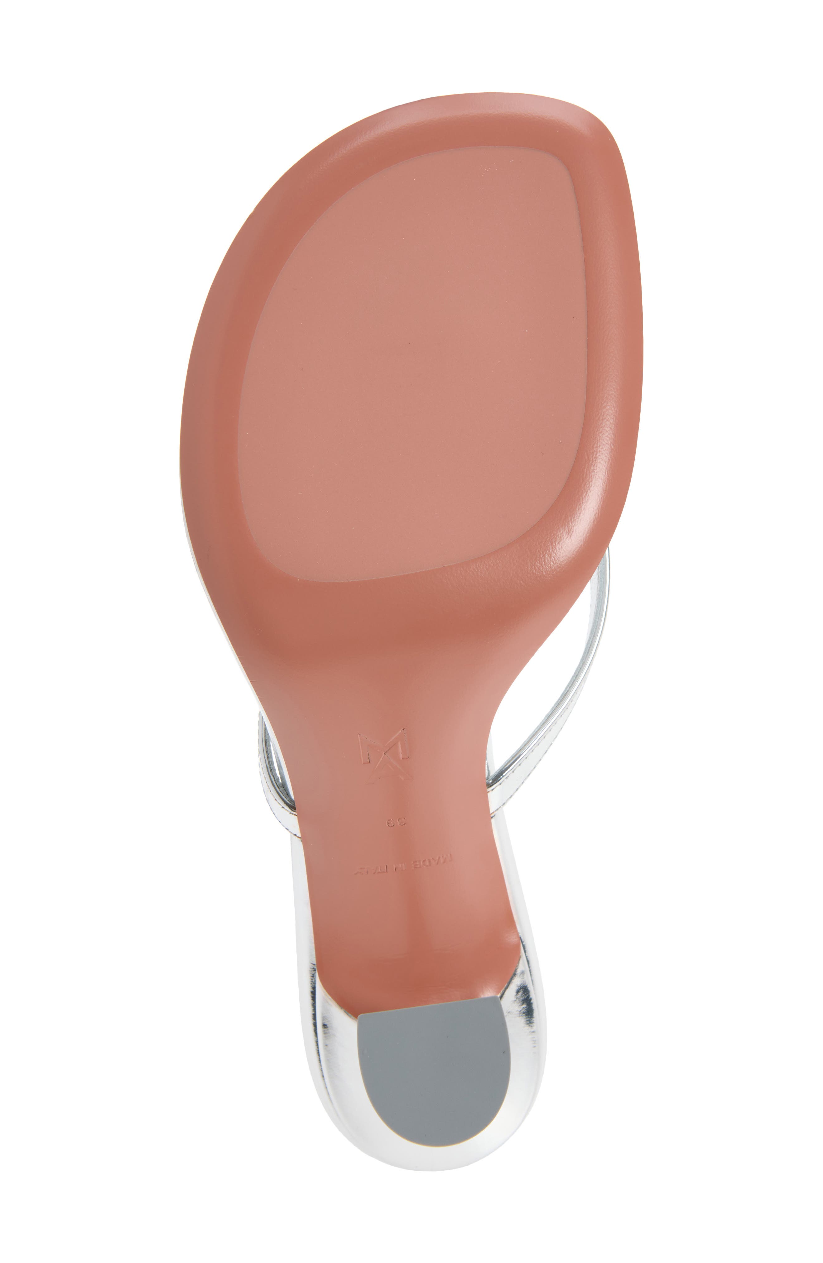 Amina Muaddi Juliette Sandal, Alternate, color, Silver Mirror