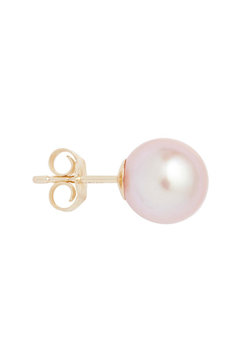 Freshwater Blush Pearl Stud Earrings, Alternate, color, BLUSH- 14K YELLOW GOLD