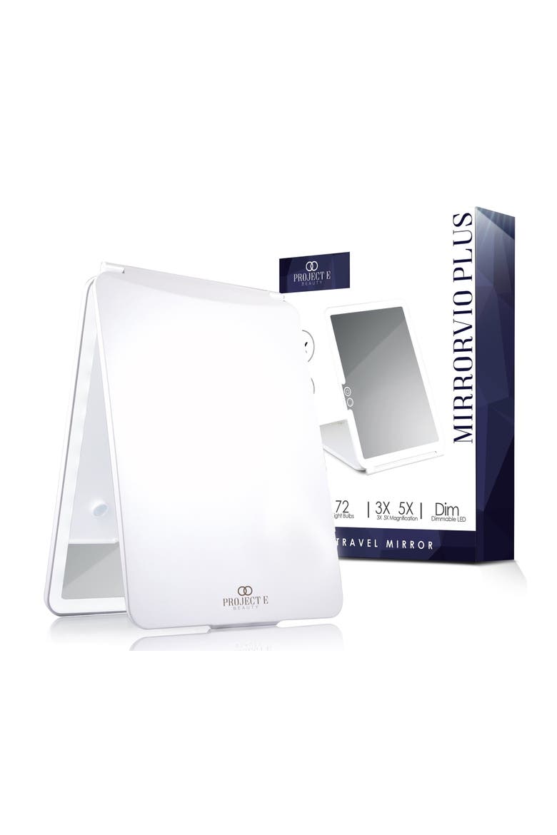 Mirrorvio+ Travel Vanity Mirror, Main, color, White