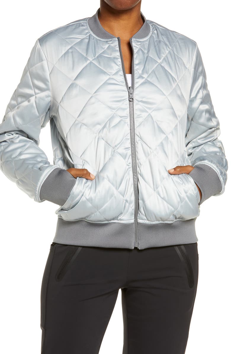 Blanc Noir Camo Reversible Bomber Jacket, Alternate, color,