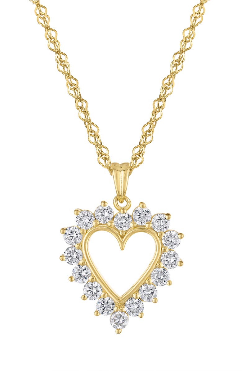 FZN Sterling Silver Lab Grown Diamond Pendant Necklace, Main, color, Yellow