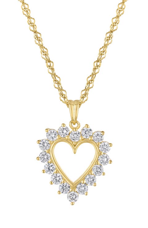 Sterling Silver Lab Grown Diamond Pendant Necklace