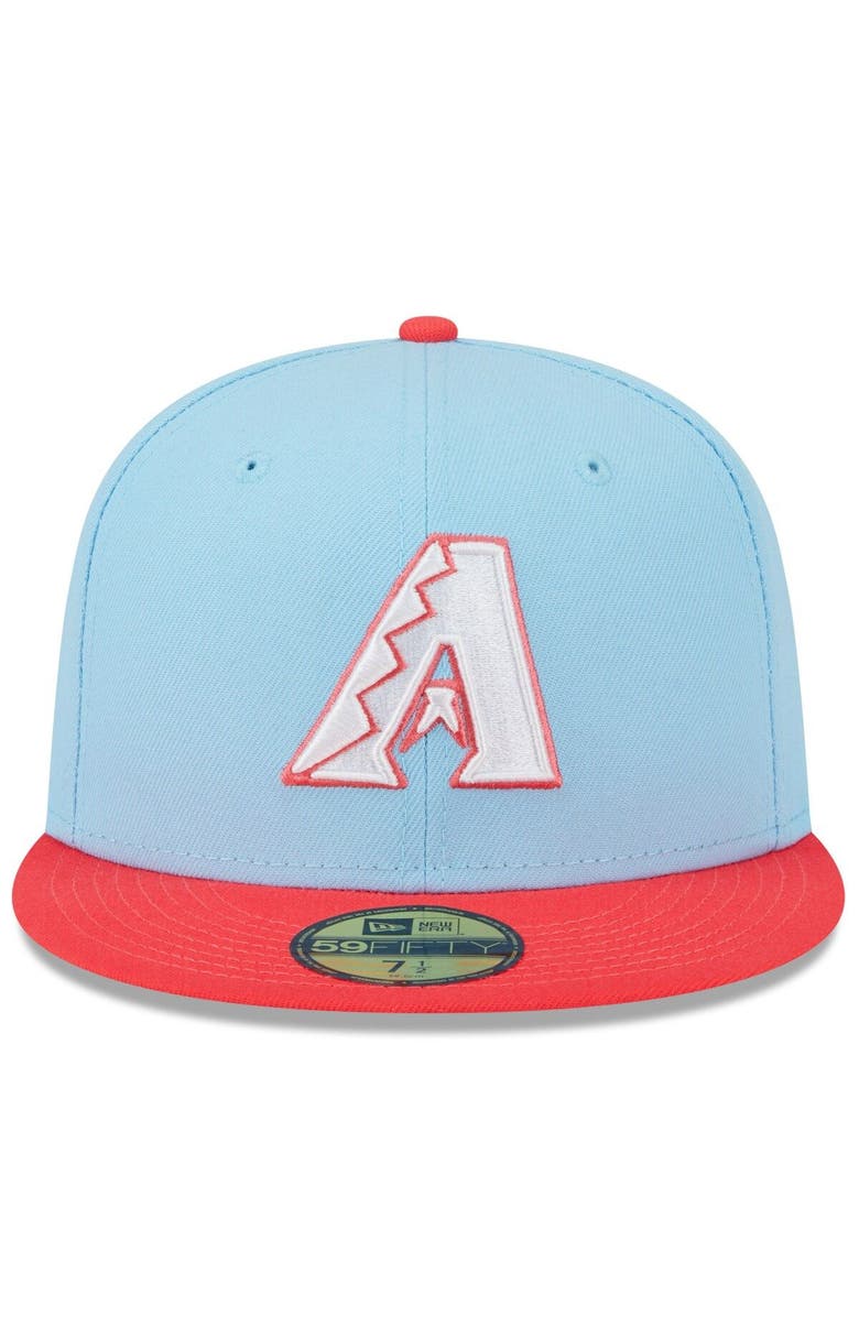 New Era Men's New Era Light Blue/Red Arizona Diamondbacks Spring Color Two-Tone 59FIFTY Fitted Hat, Alternate, color, 